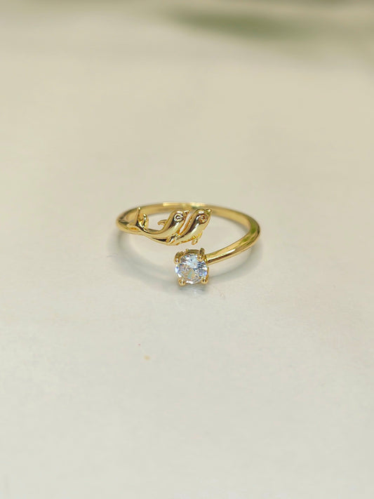 Anti-Tarnish Fish Motif Ring