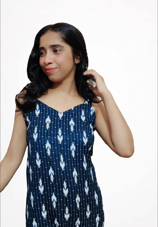 Likely Cotton Ikat Print Straight Kurti