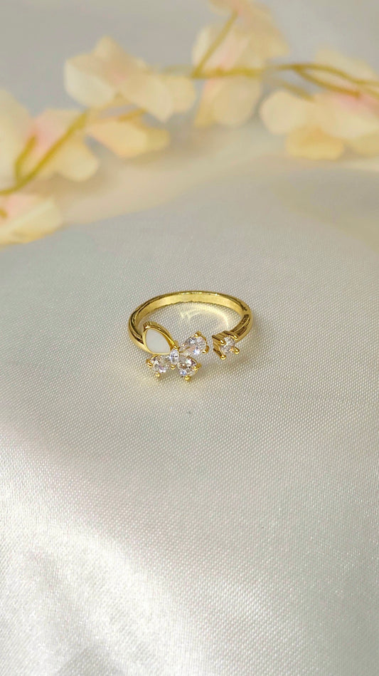 Butterfly Anti-Tarnish Gold plated Ring