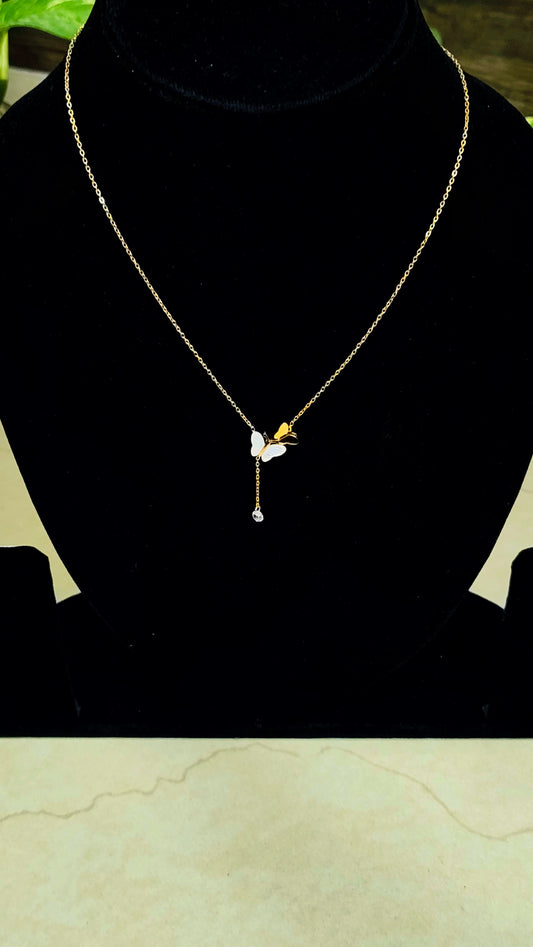 Anti-Tarnish Butterfly Pendant Necklace for Women