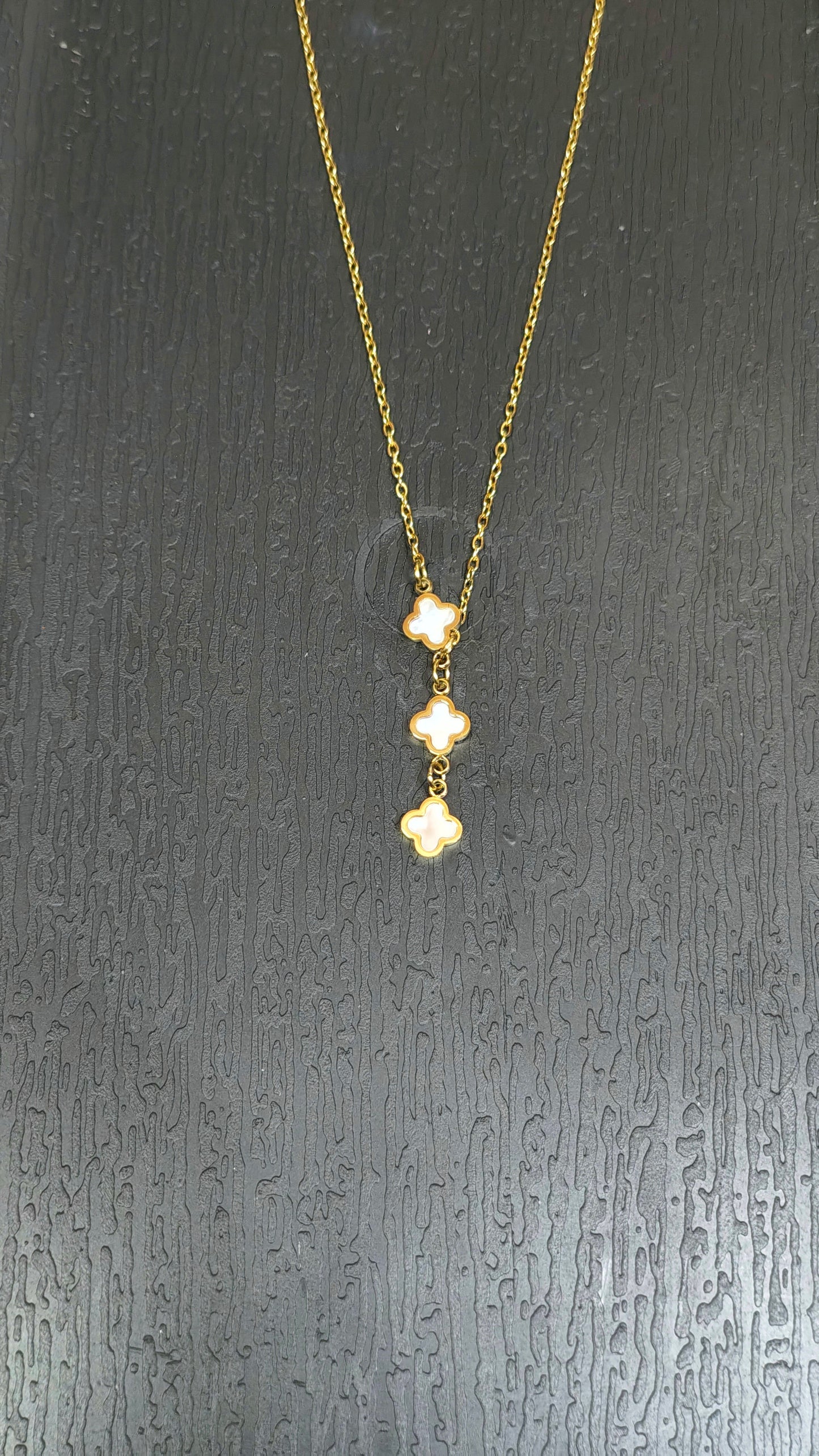 Anti-Tarnish Triple Clover Motif Necklace