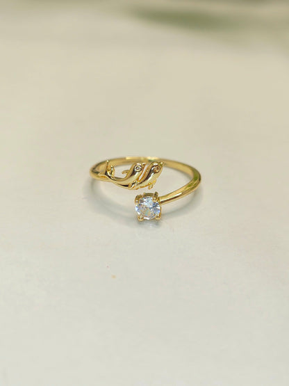 Anti-Tarnish Fish Motif Ring