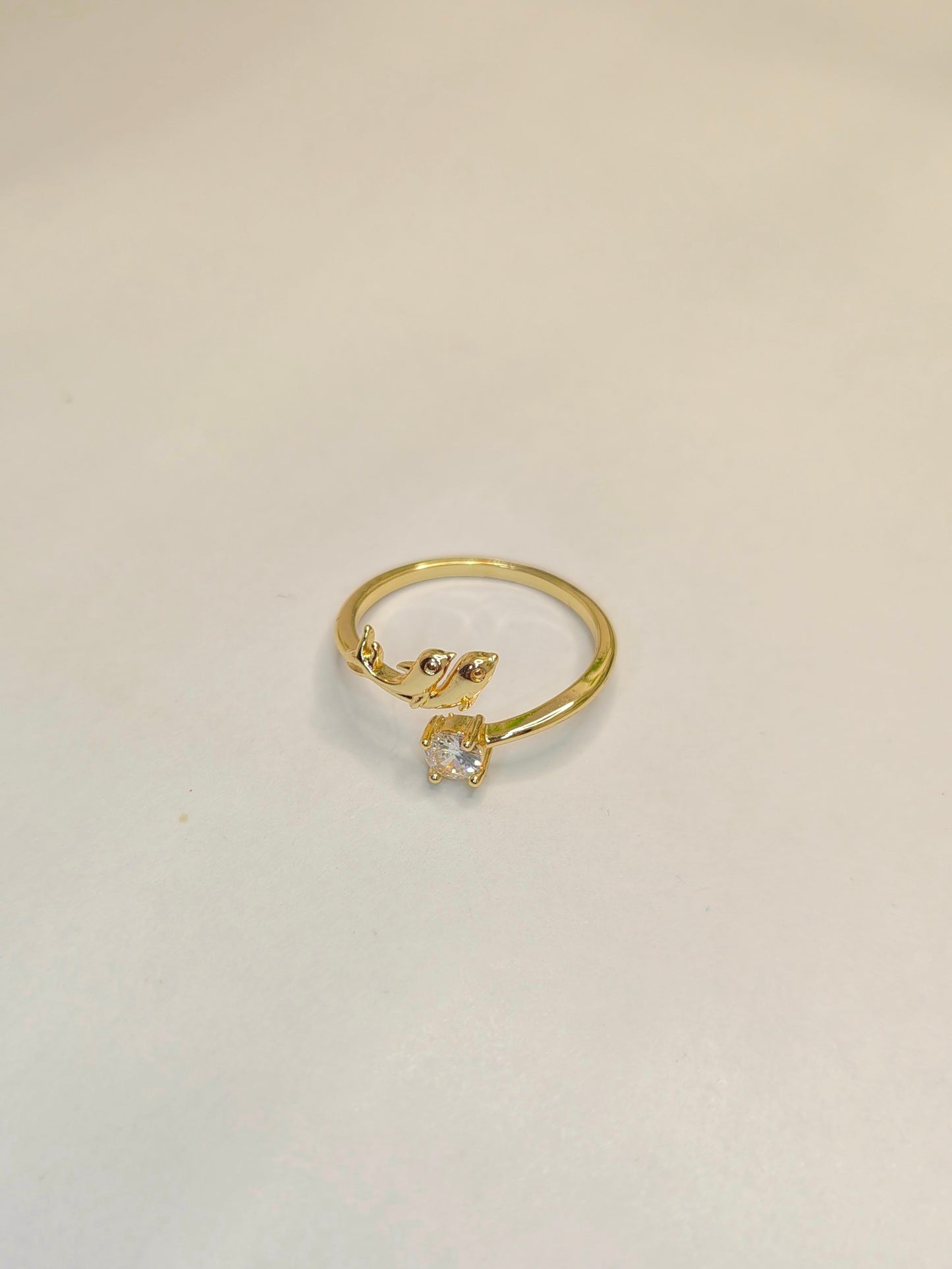Anti-Tarnish Fish Motif Ring