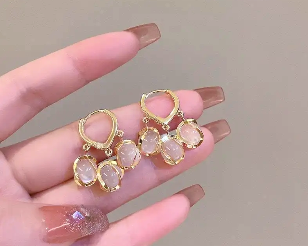 Gold Plated Korean Drop Earrings