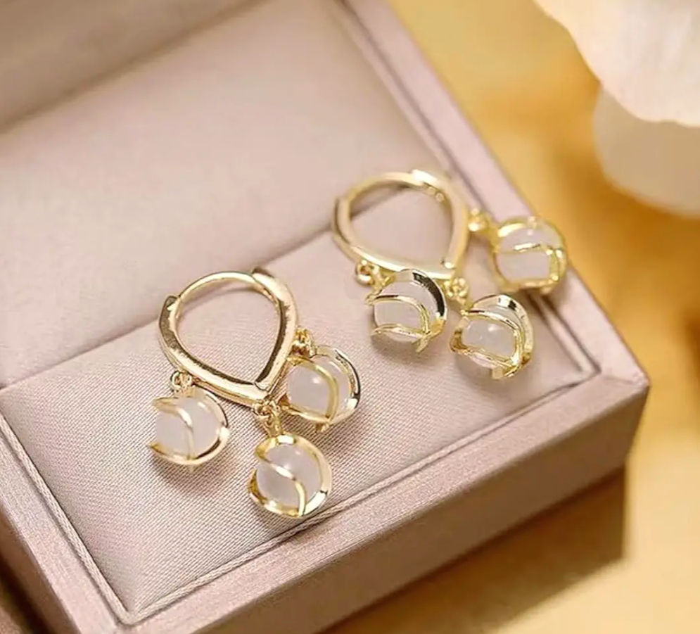 Gold Plated Korean Drop Earrings