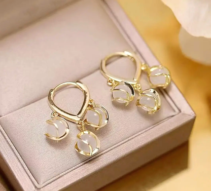 Gold Plated Korean Drop Earrings