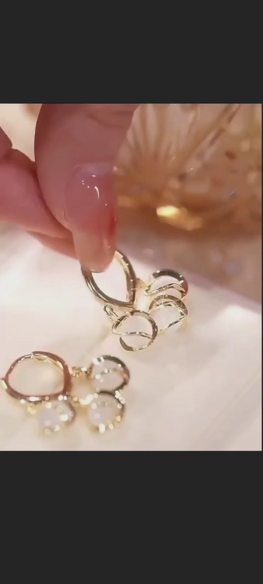 Gold Plated Korean Drop Earrings