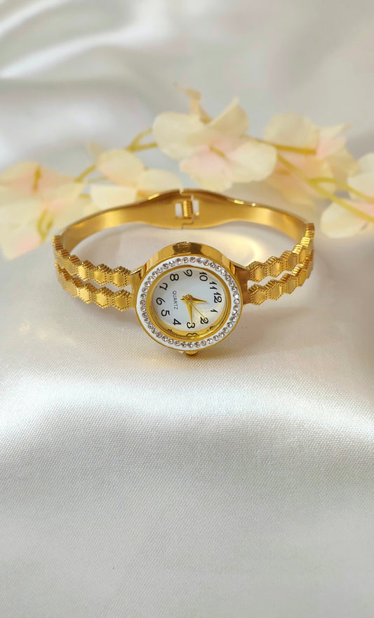 Elegant 18K Gold-Plated antitarnish Watch Bracelet