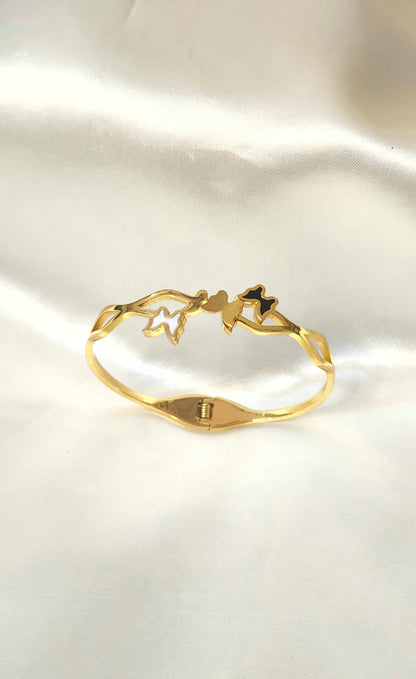 Antitarnish Gold-Plated Butterfly Motif Bracelet