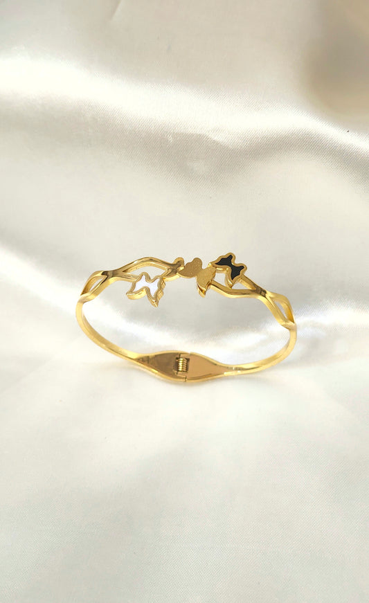 Antitarnish Gold-Plated Butterfly Motif Bracelet