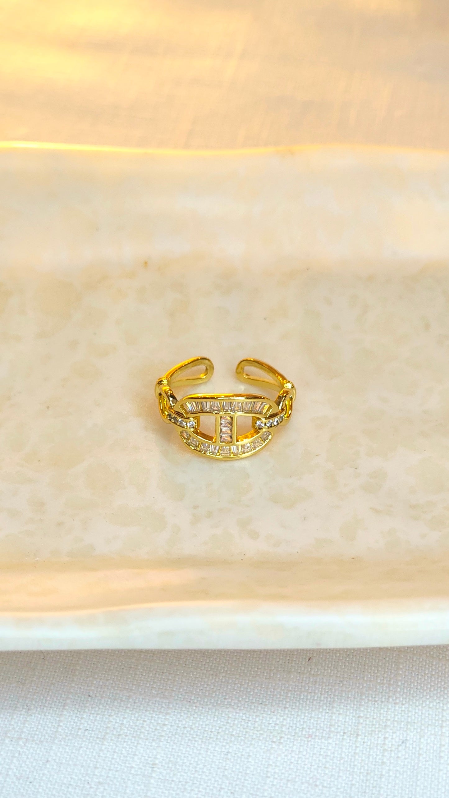 Anti tarnish gold plated ring