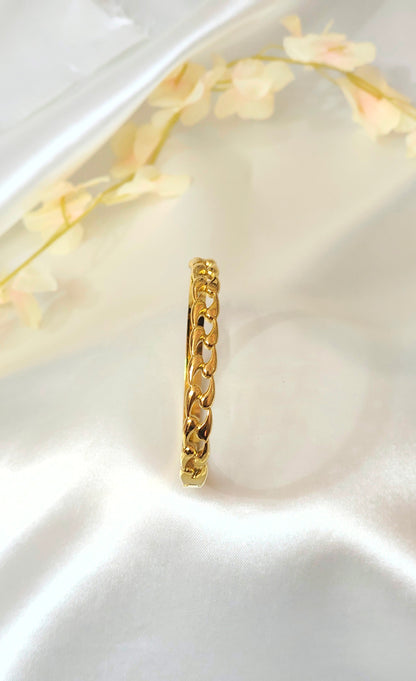 18K Gold-Plated Cuban Link Style Kada