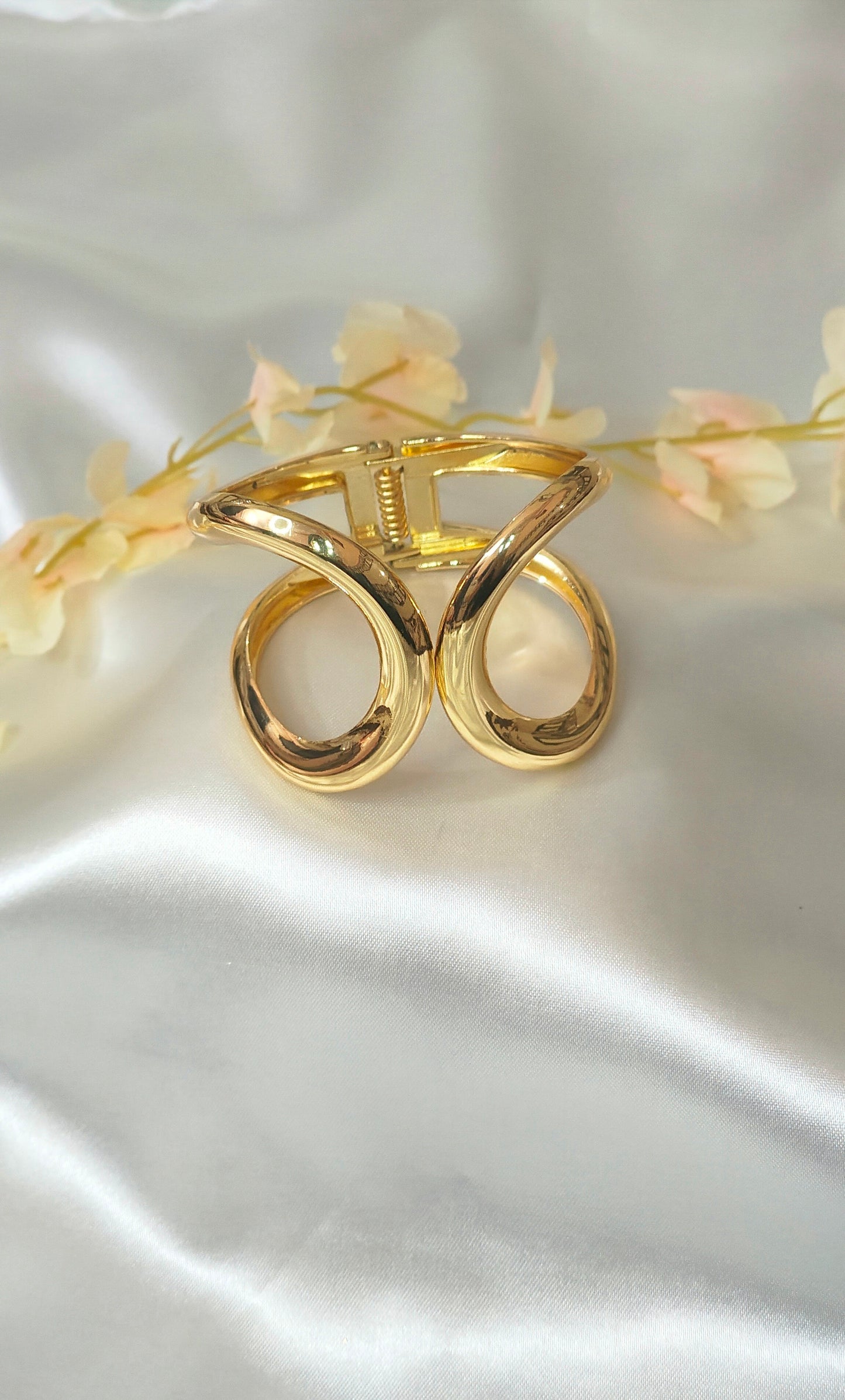 Gold-Plated Geometric Cuff Bracelet