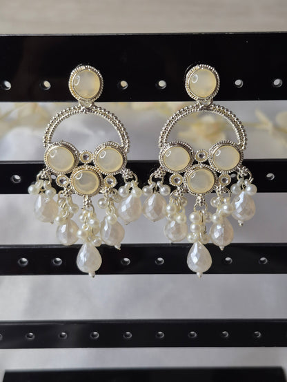 Elegant Cream Pearl Jhumka
