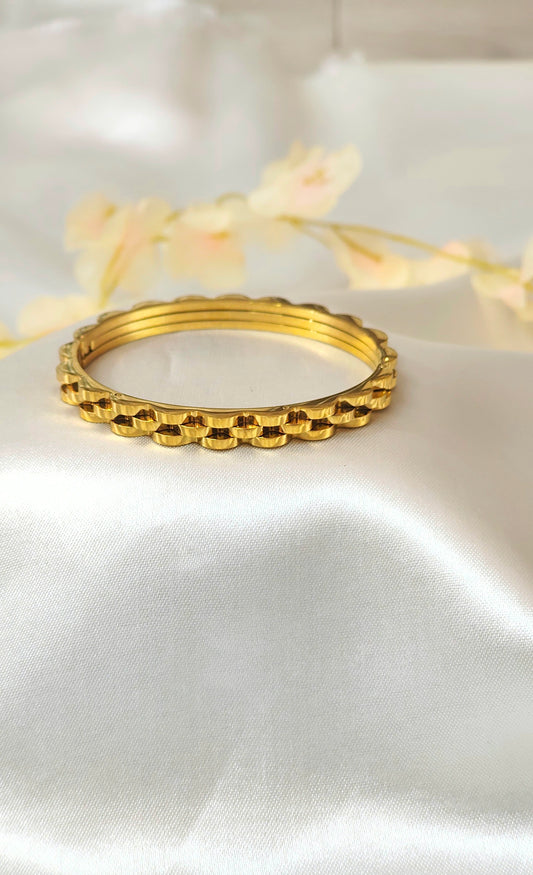 18K Gold-Plated Geometric Bracelet for Women