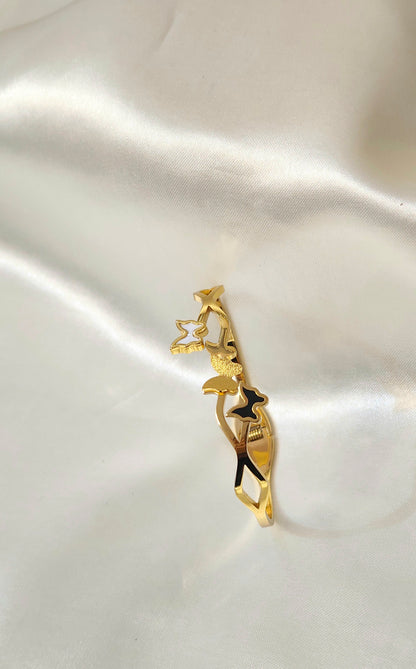 Antitarnish Gold-Plated Butterfly Motif Bracelet