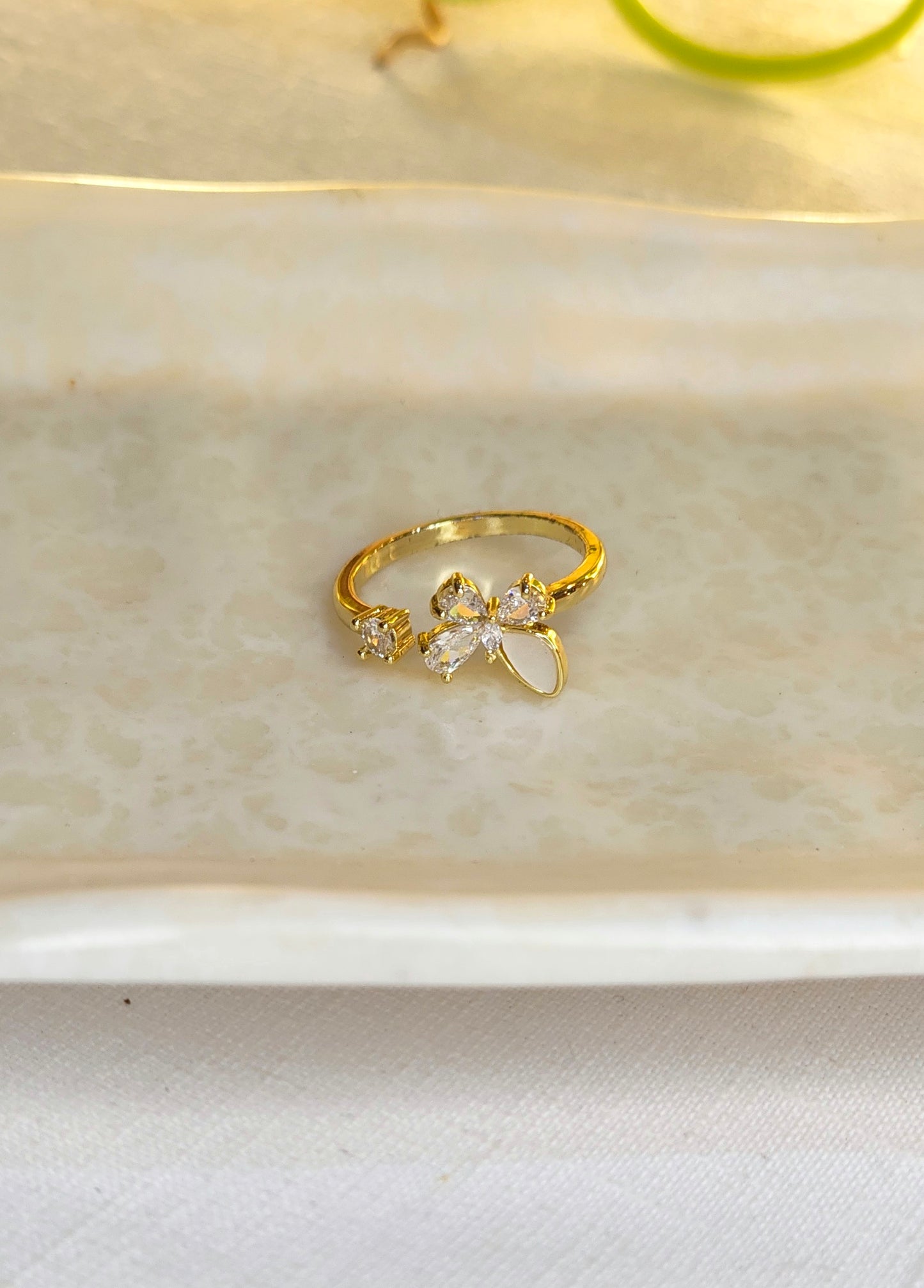 Butterfly Anti-Tarnish Gold plated Ring