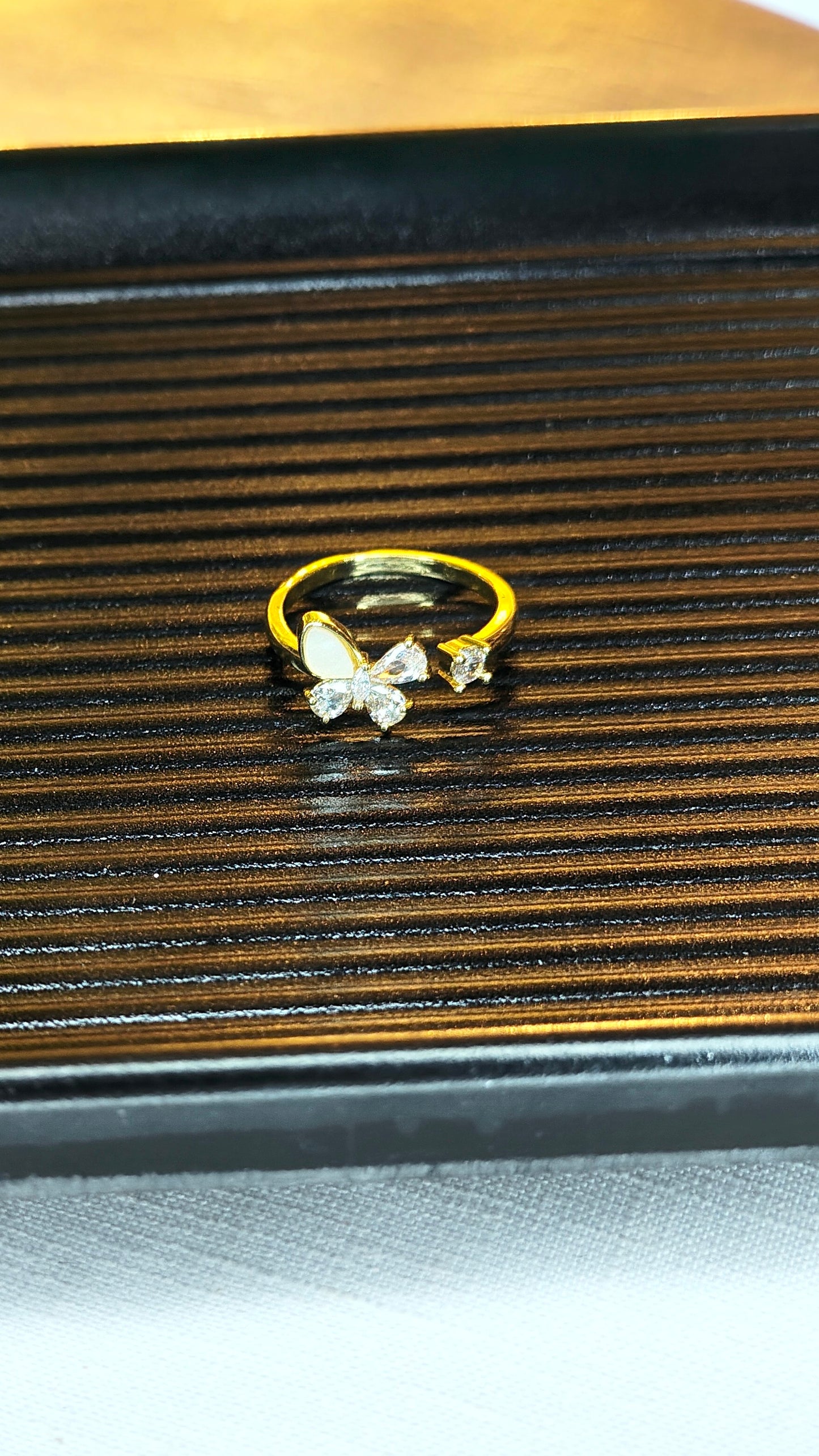 Butterfly Anti-Tarnish Gold plated Ring