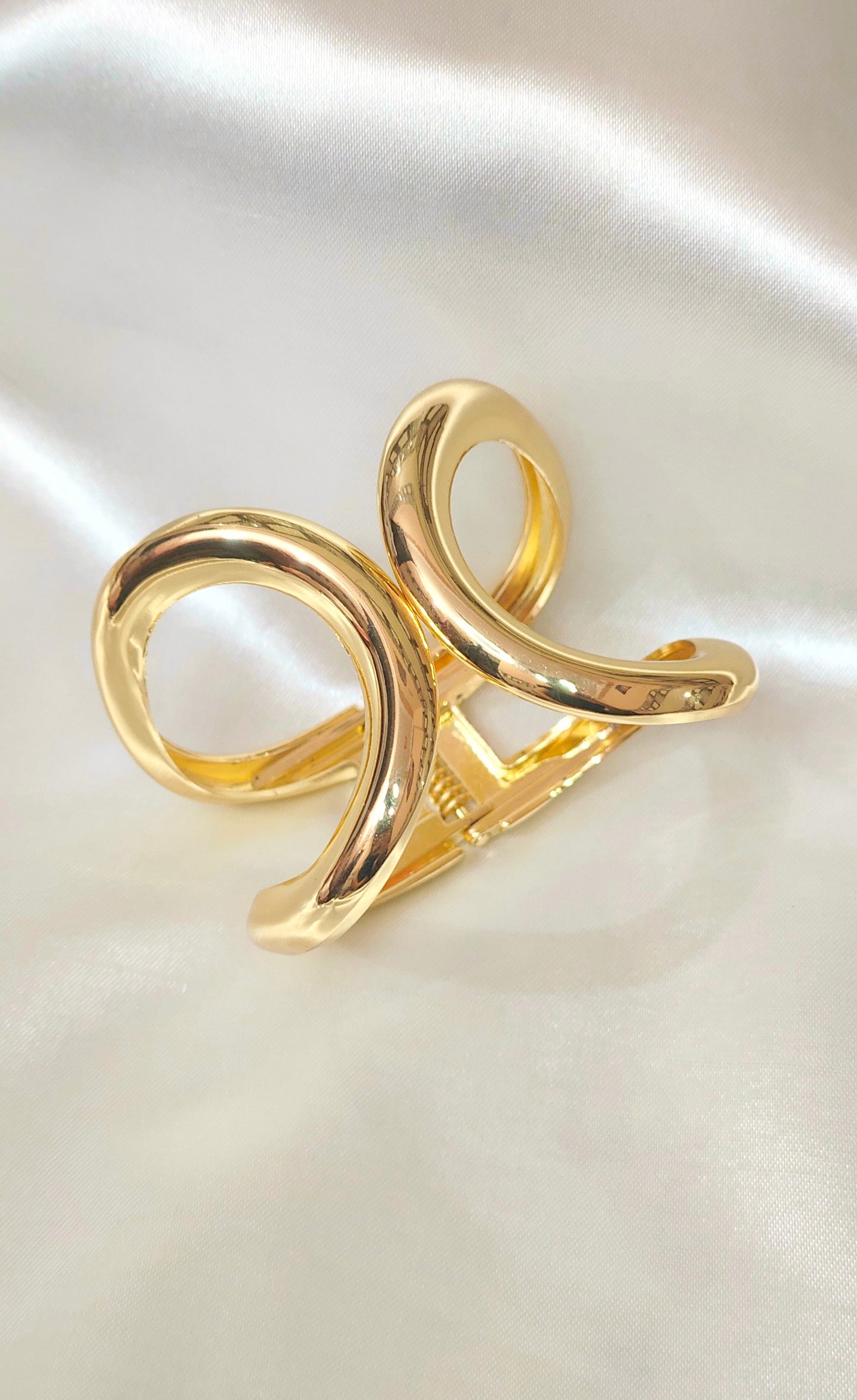 Gold-Plated Geometric Cuff Bracelet