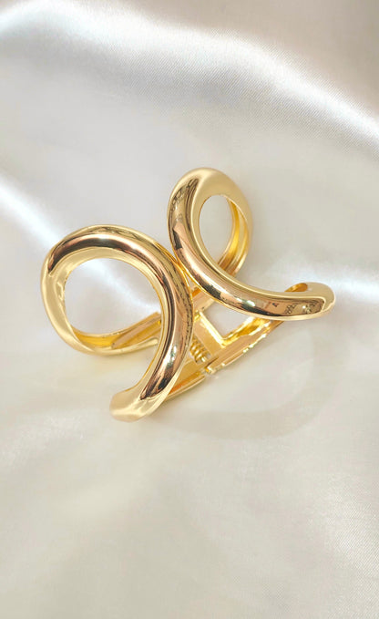 Gold-Plated Geometric Cuff Bracelet