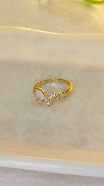 Butterfly Anti-Tarnish Gold plated Ring