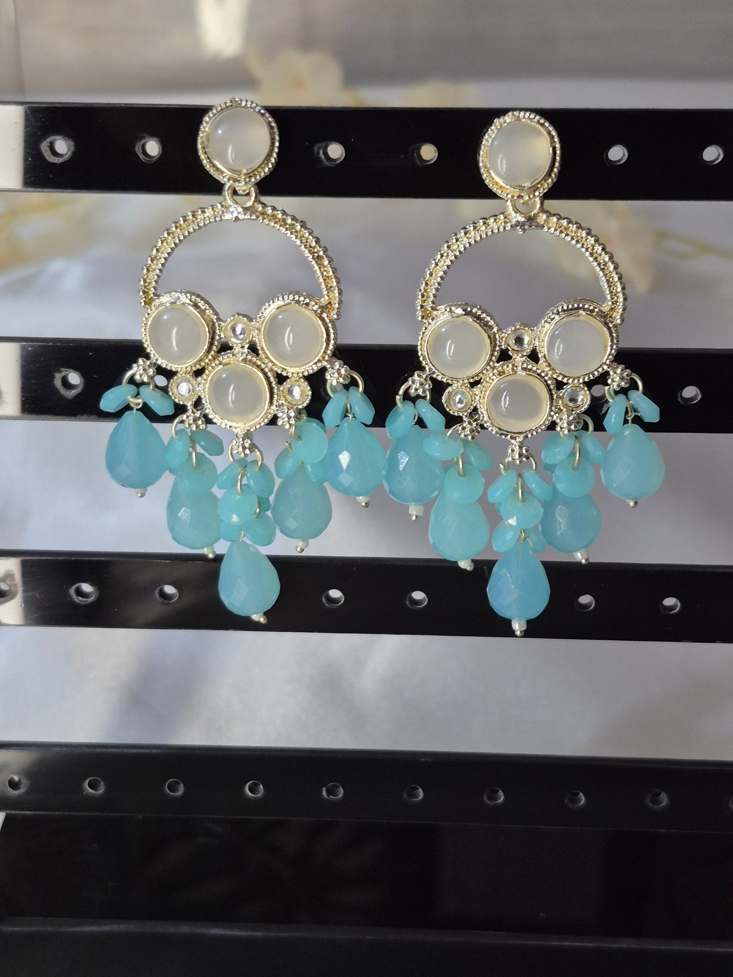 Elegant Cream Pearl Jhumka