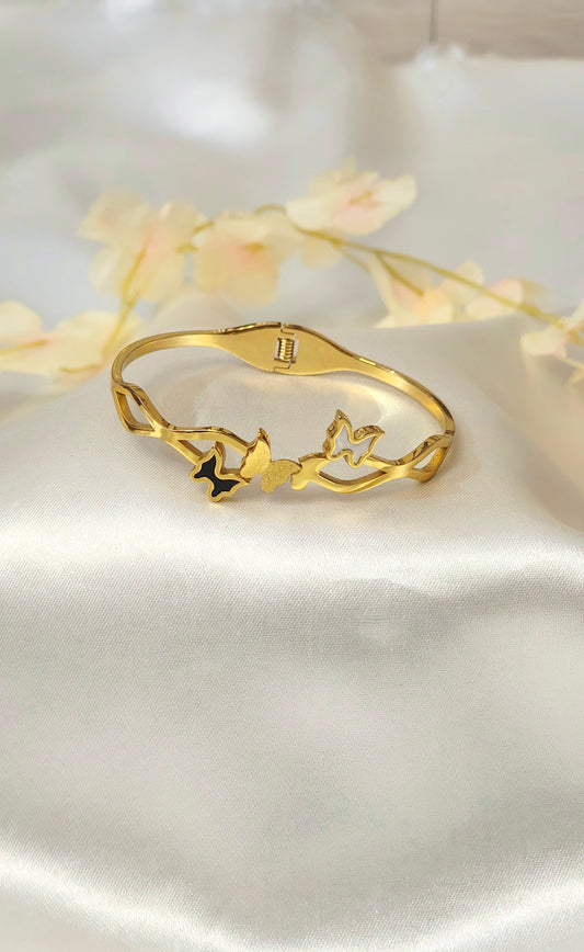 Antitarnish Gold-Plated Butterfly Motif Bracelet