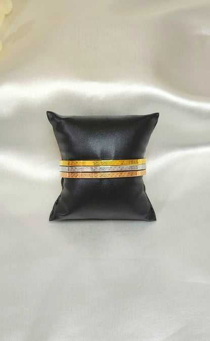 Antitarnish gold plated bracelet set (pack of three)